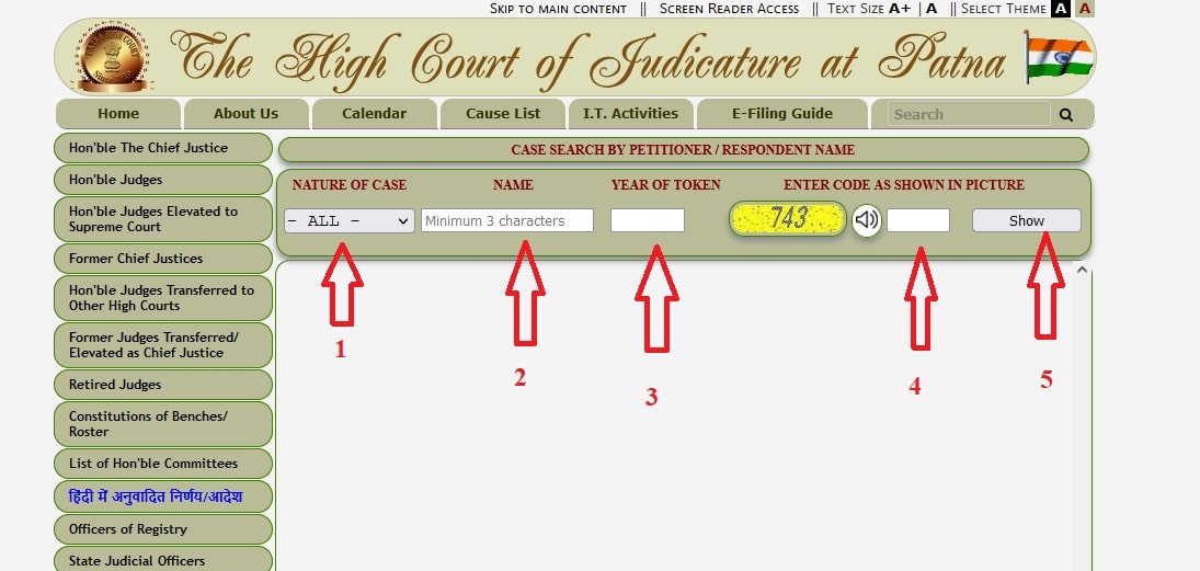 Patna High Court Case Status By Name