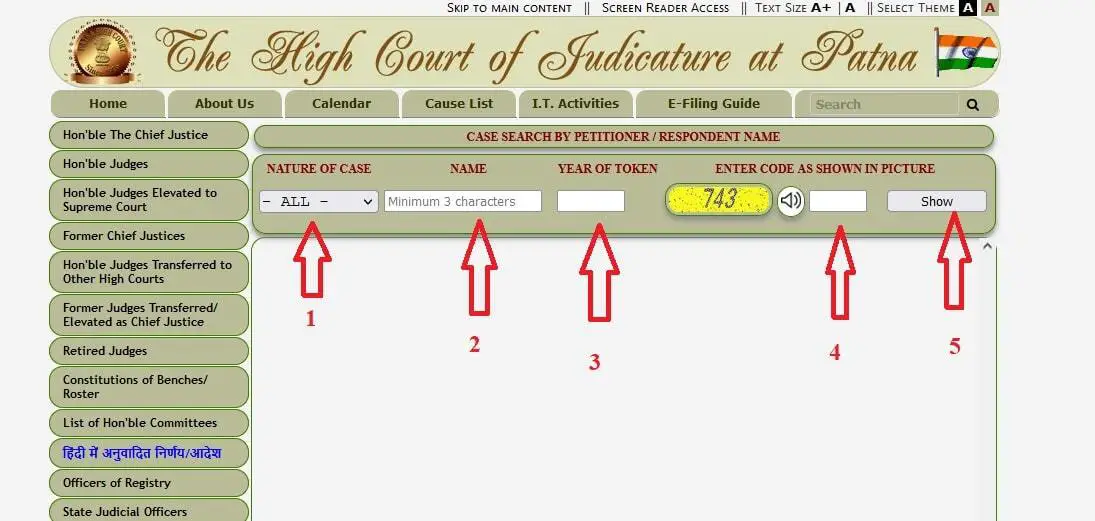 Patna High Court Case Status By Name